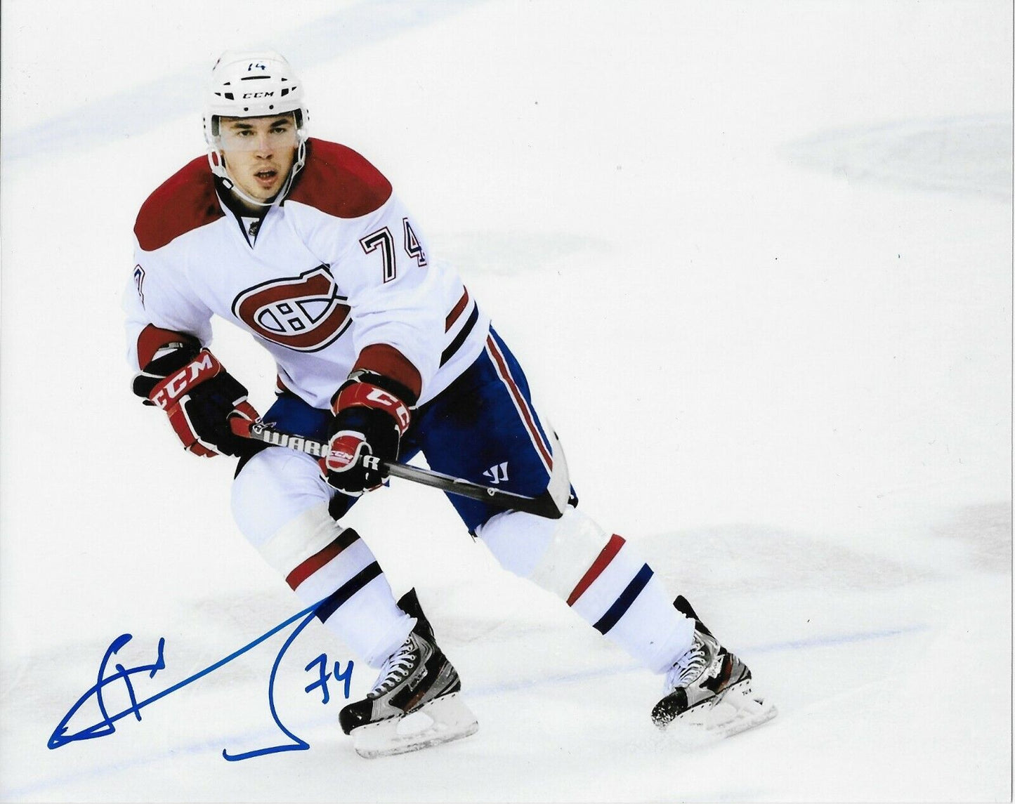 Photo autographiée 8x10 originale des Canadiens de Montréal par Alexei Emelin