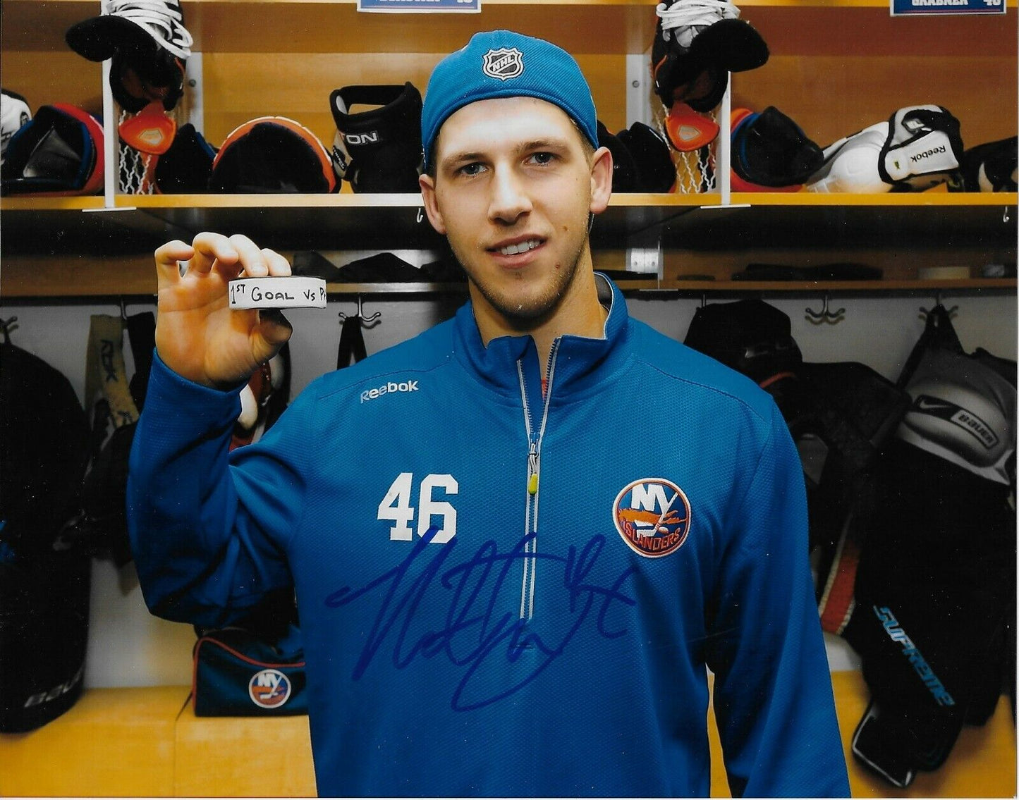 Photo autographiée de Matt Donovan des Islanders de New York 8x10
