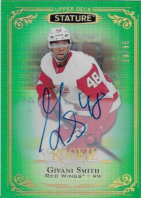 2019-20 Upper Deck Stature Givani Smith Autographed Card Green Parallel 28/85