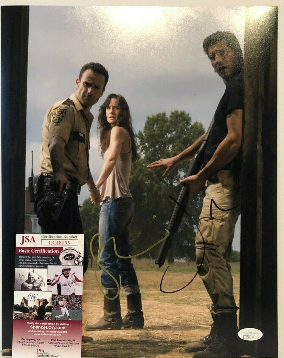 Autographié par Jon Bernthal et Sarah Wayne Callies, Walking Dead 11x14 JSA cert2