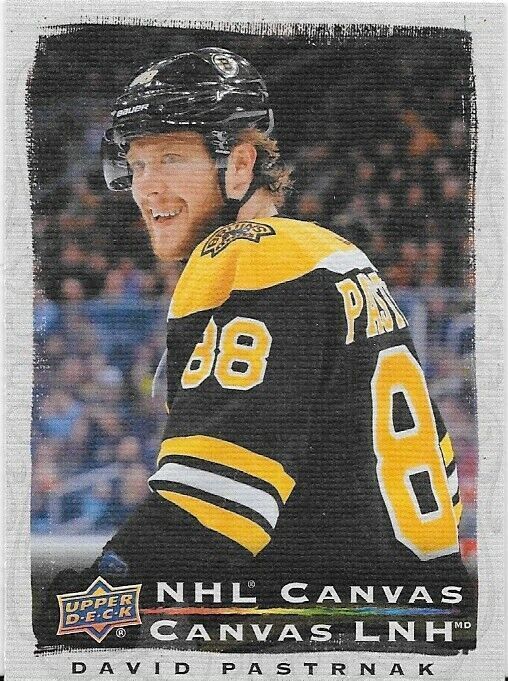 Carte d'insertion David Pastrnak en toile Tim Horton's NHL 2020-21