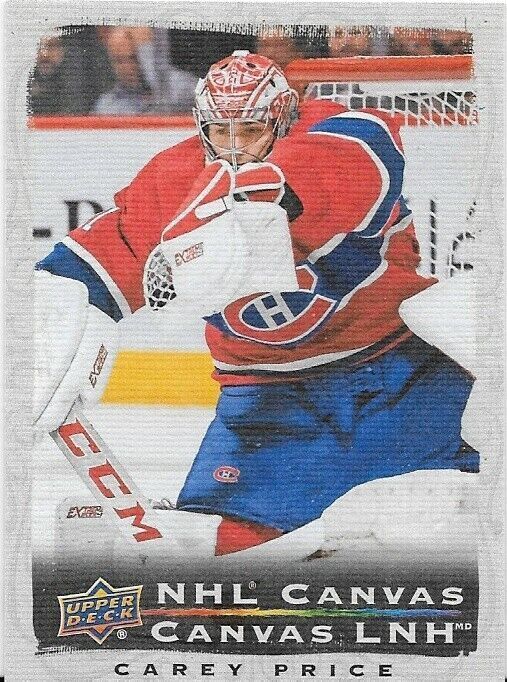 Carte d'insertion Carey Price en toile Tim Horton's NHL 2020-21 UD