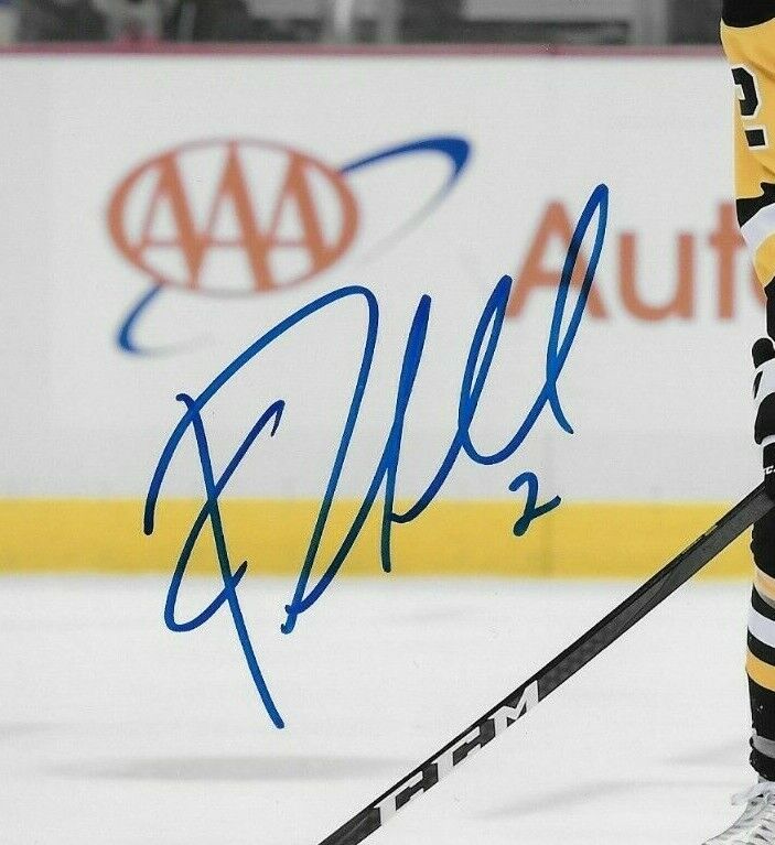 Photo autographiée 8x10 signée Chad Ruhwedel des Penguins de Pittsburgh #1