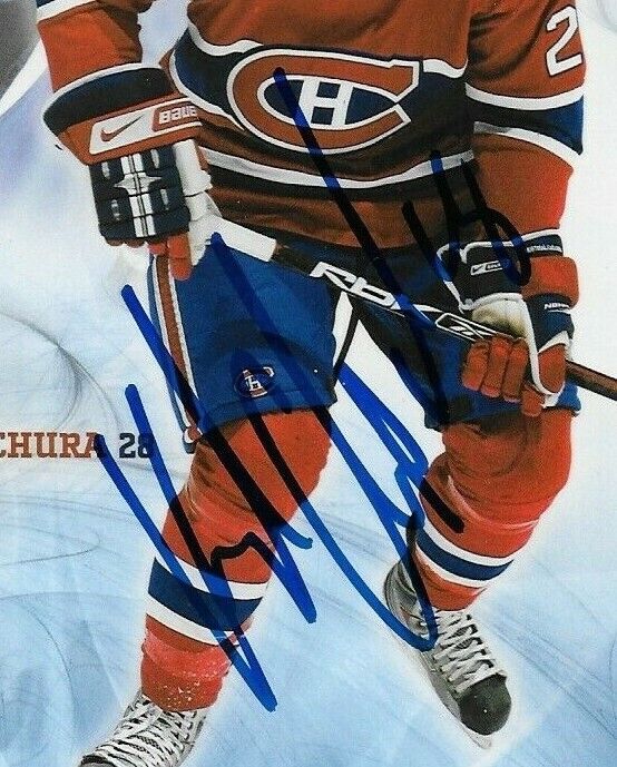 Autographed Kyle Chipchura Montreal Canadiens Postcard 2007-08 Original