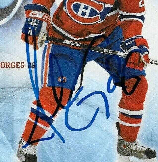 Autographed Josh Gorges Montreal Canadiens Postcard 2007-08 Original