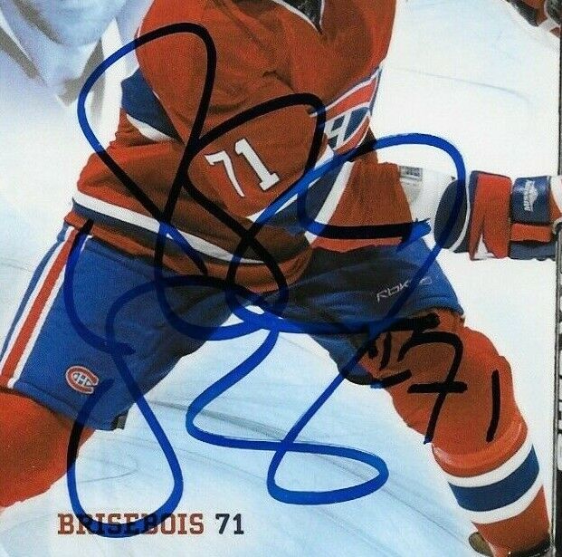 Autographed Patrice Brisebois Montreal Canadiens Postcard 2007-08 Original