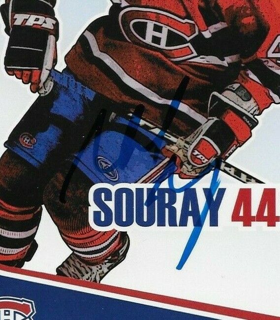 Autographed Sheldon Souray Montreal Canadiens Postcard 2006-07 Original