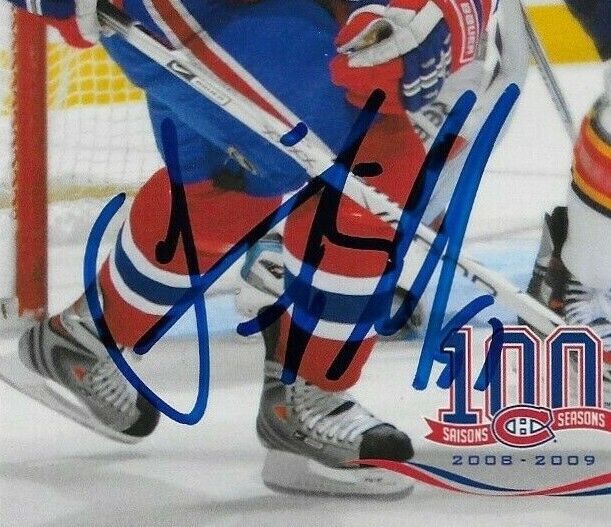 Carte postale originale autographiée par Francis Bouillon des Canadiens de Montréal 2008-09