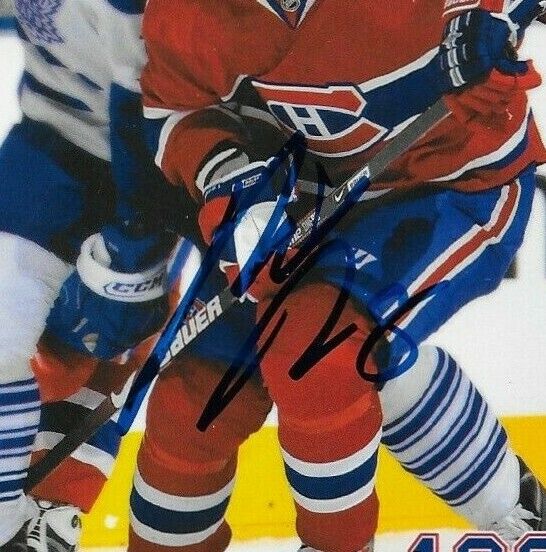 Carte postale originale autographiée par Mike Komisarek des Canadiens de Montréal 2008-09