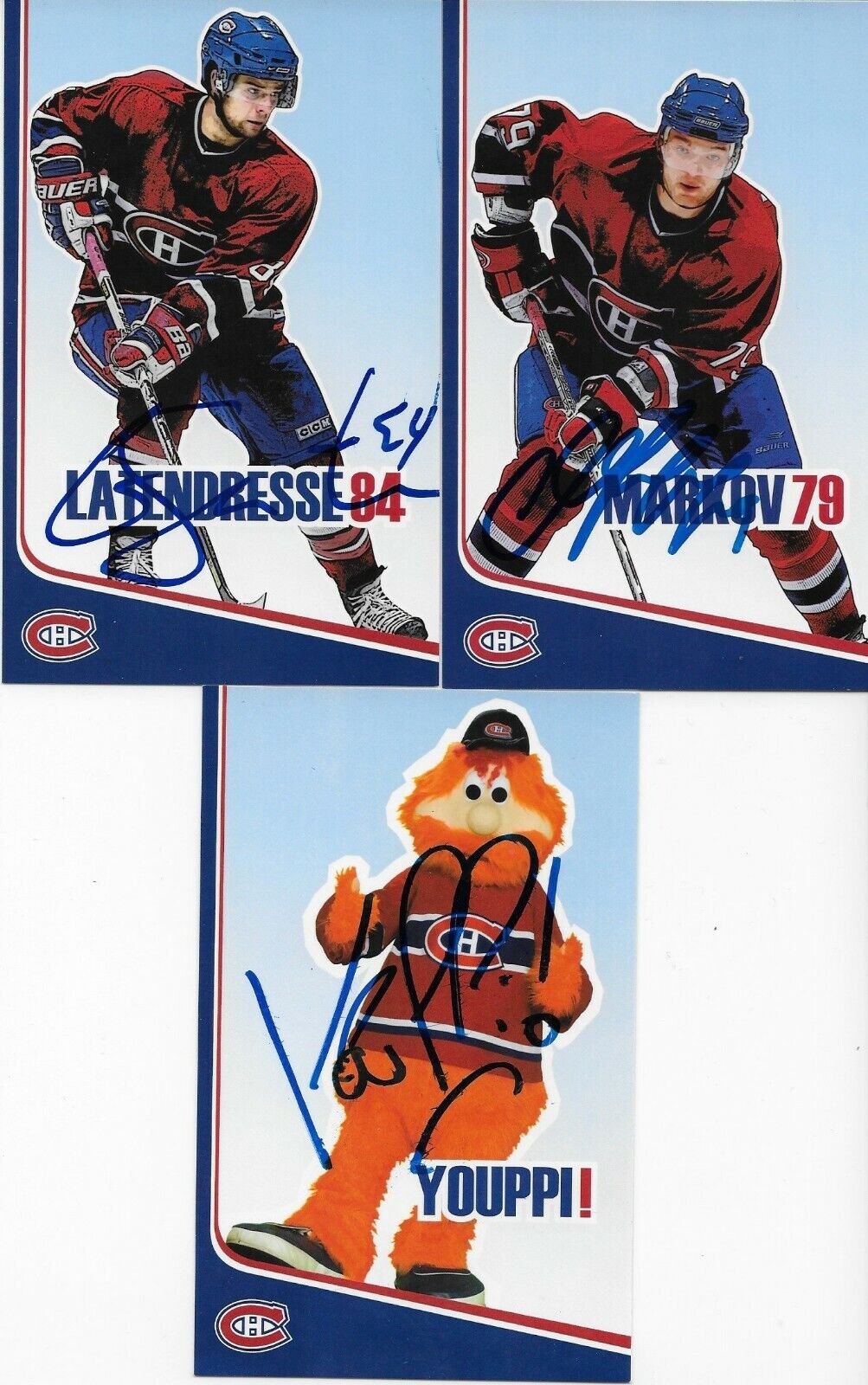 23 Autographed Price Koivu Ryder Montreal Canadiens Postcard 2006-07 Original +1