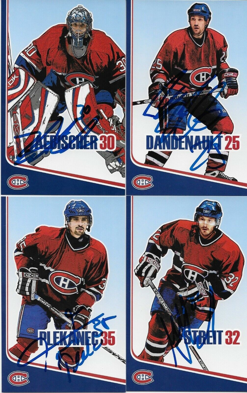 23 Autographed Price Koivu Ryder Montreal Canadiens Postcard 2006-07 Original +1