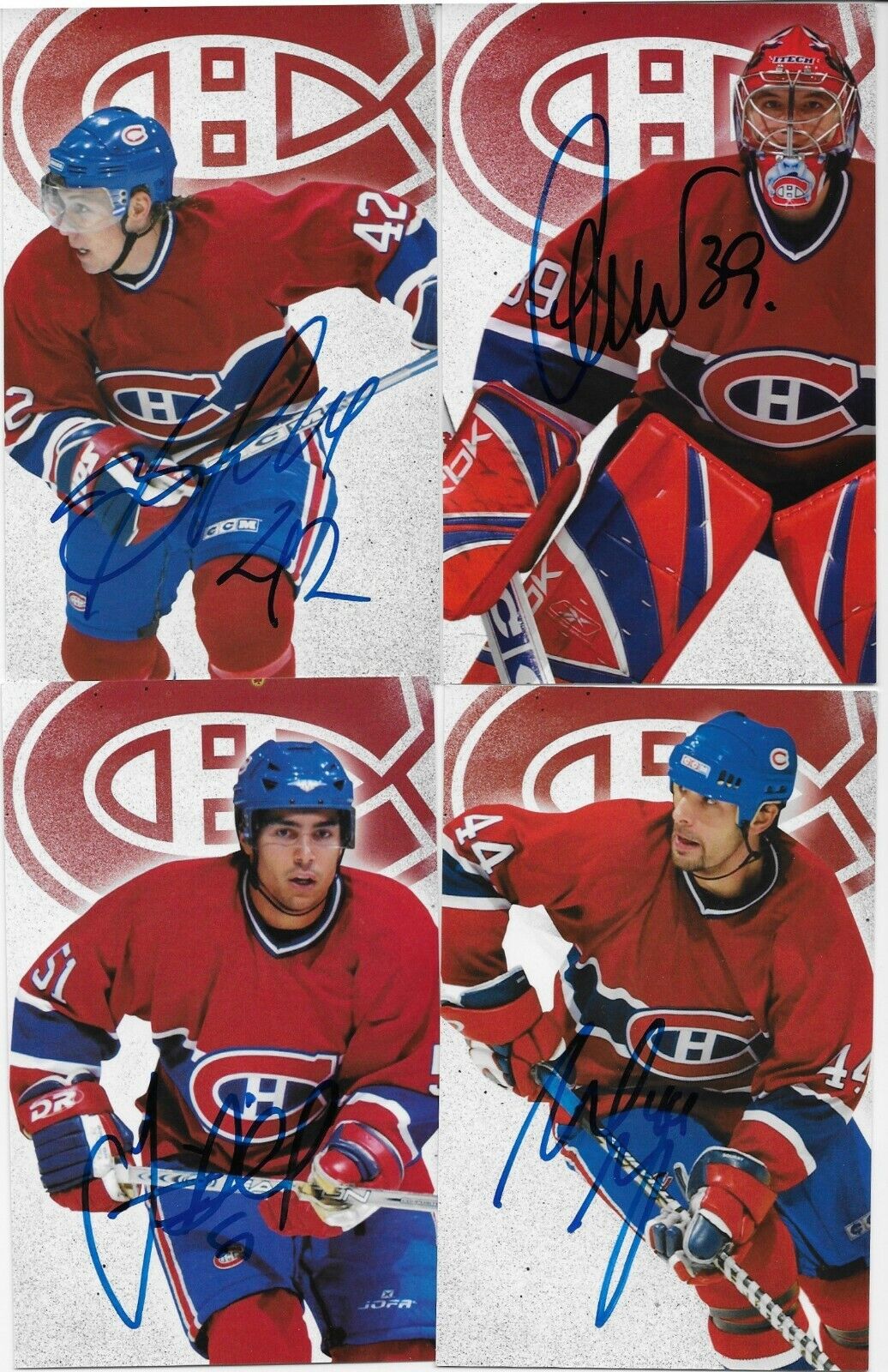 21 Auto. Koivu Zednik Huet Montreal Canadiens Postcard Set 2005-06 Original +3