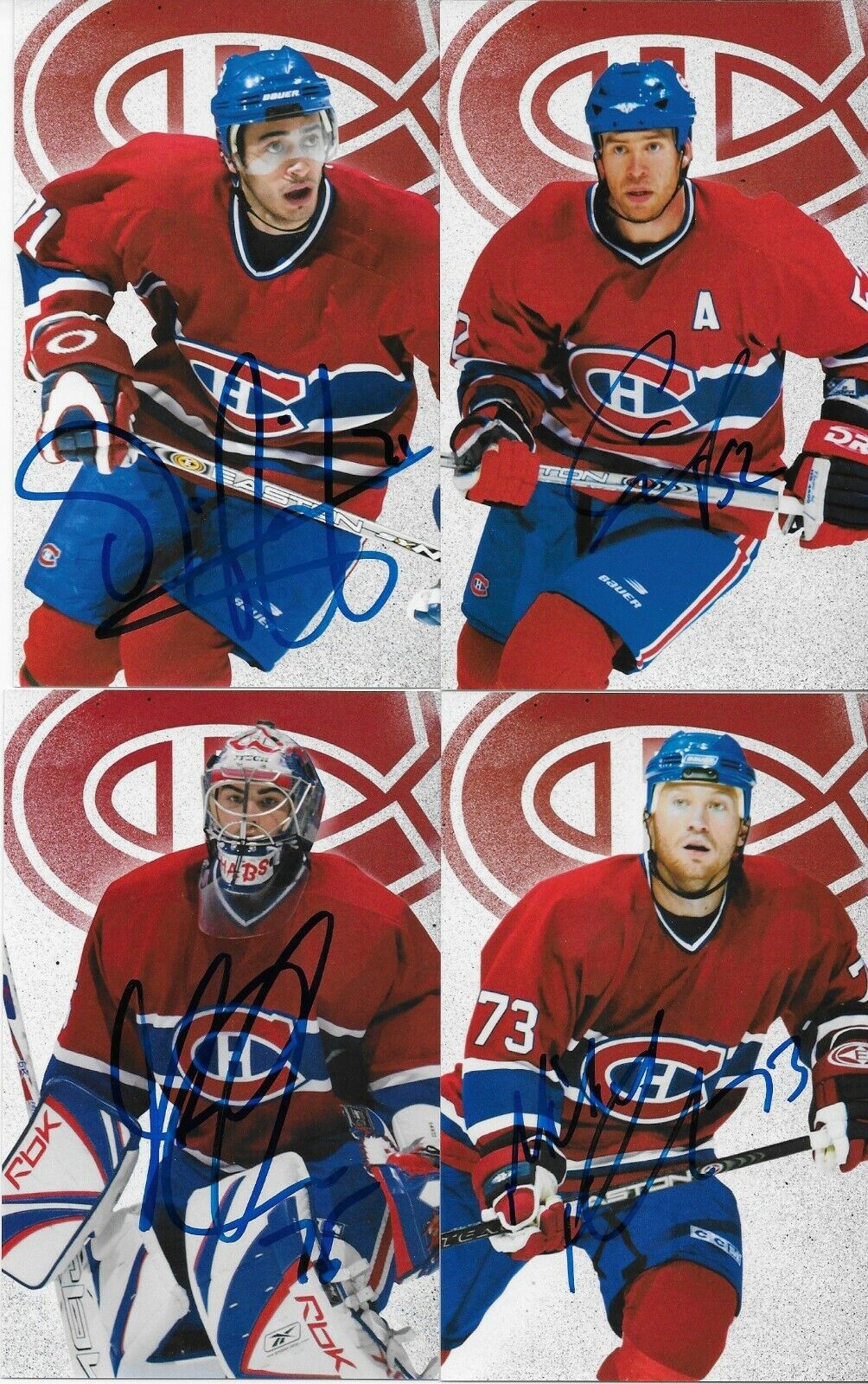 21 Auto. Koivu Zednik Huet Montreal Canadiens Postcard Set 2005-06 Original +3