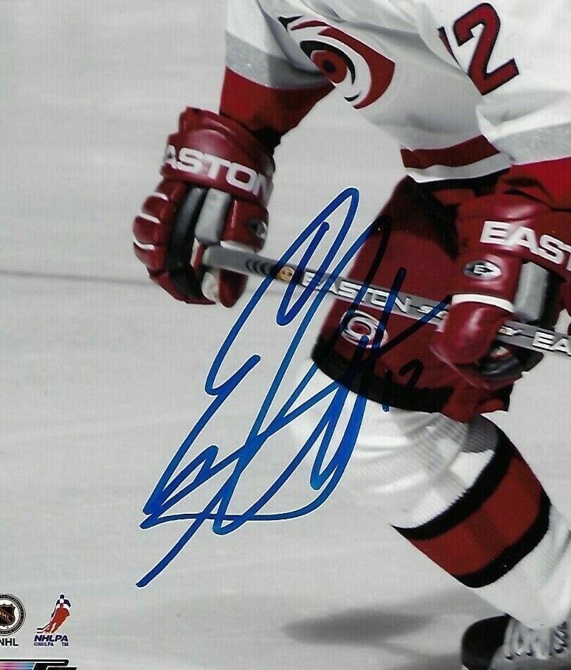 Photo 8x10 autographiée par Eric Staal des Hurricanes de la Caroline #5
