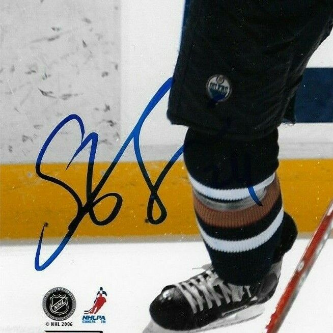 Photo autographiée 8x10 originale de Steve Staios des Oilers d'Edmonton