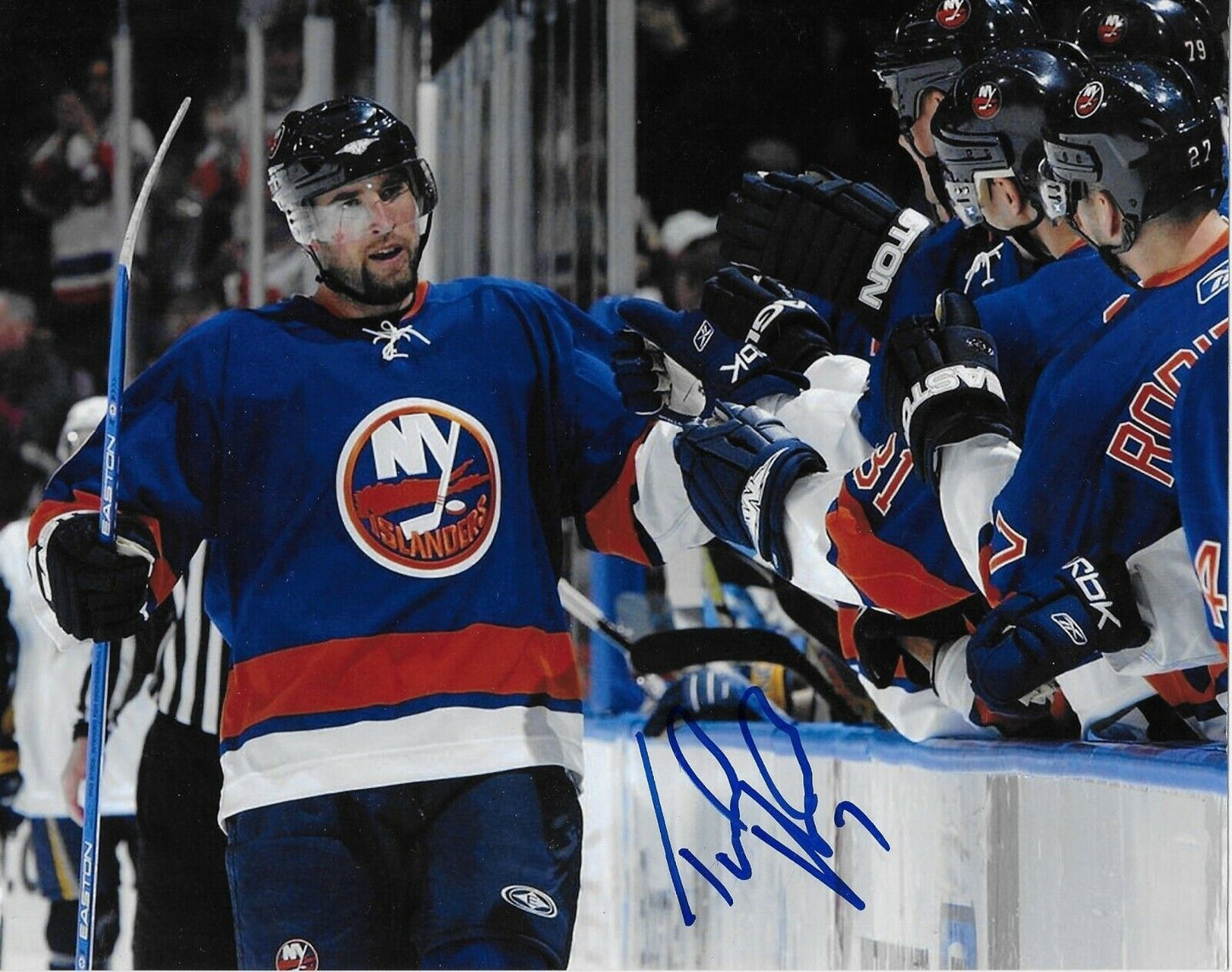 Autographed New York Islanders Trent Hunter 8x10 Photo #2 Original