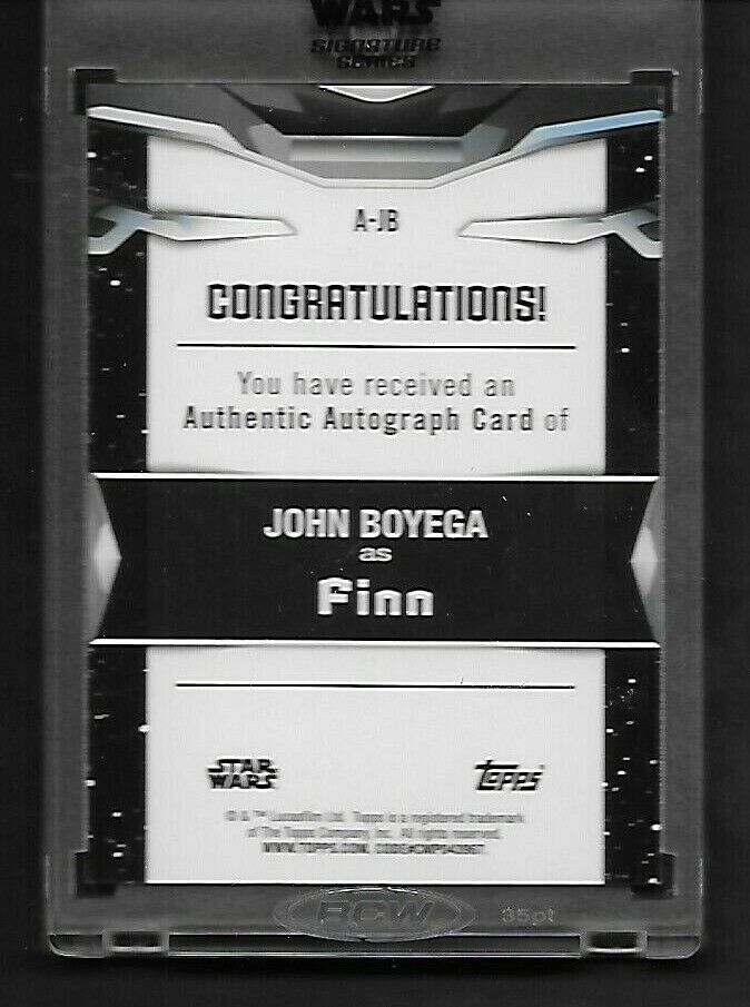 John Boyega Topps 2021 Star Wars Signature Series Blue Autograph 27/50