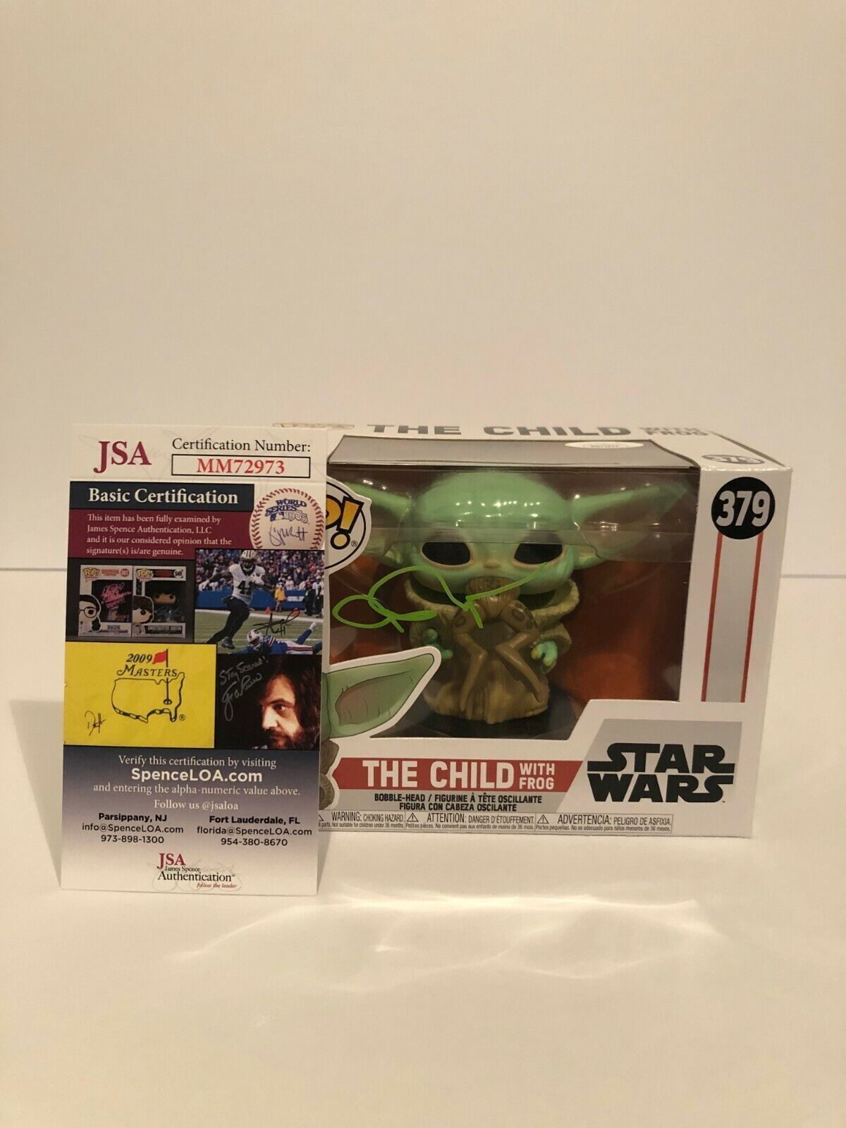 Autographed Star Wars Mandalorian Pop Funko signed by John Rosengrant JSA