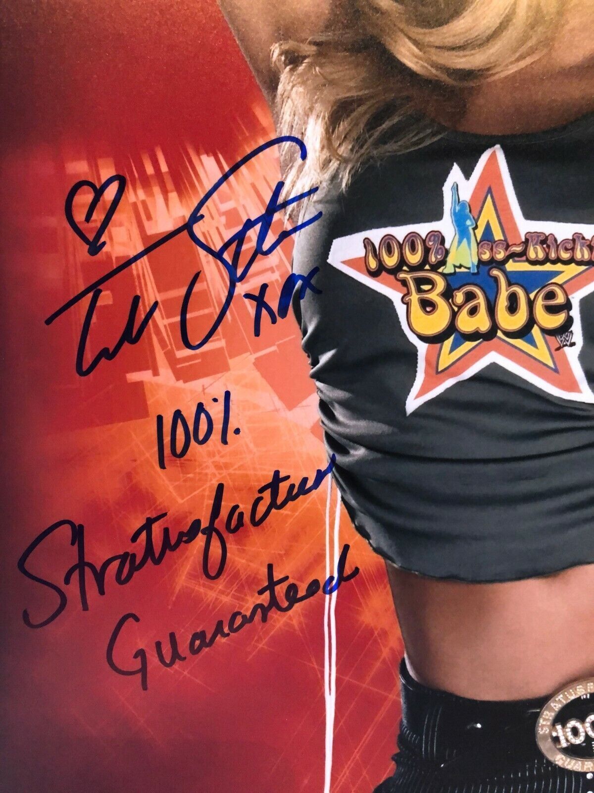 Autographed Trish Stratus signed 11x14 100% Stratusfaction Guaranteed inscrip