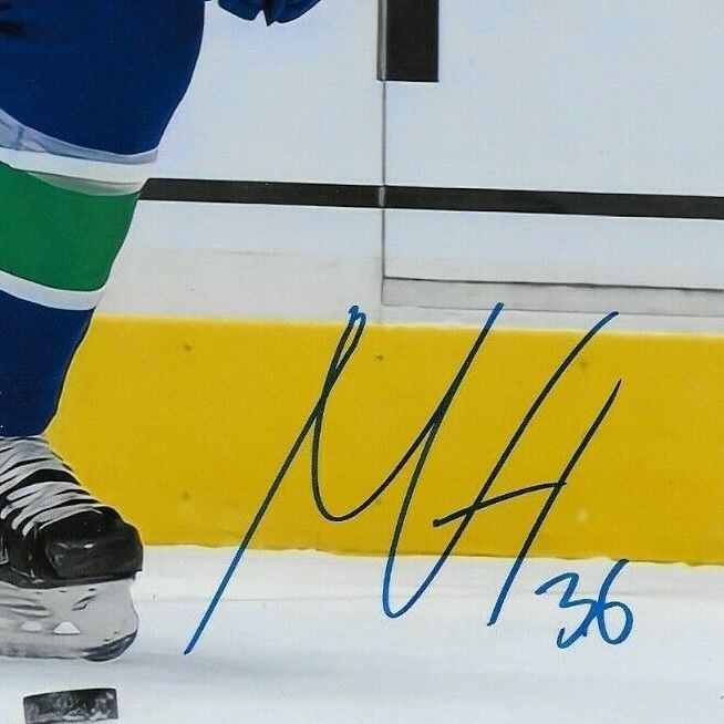 Autographed Vancouver Canucks Nils Hoglander 8x10 Photo #4 Original