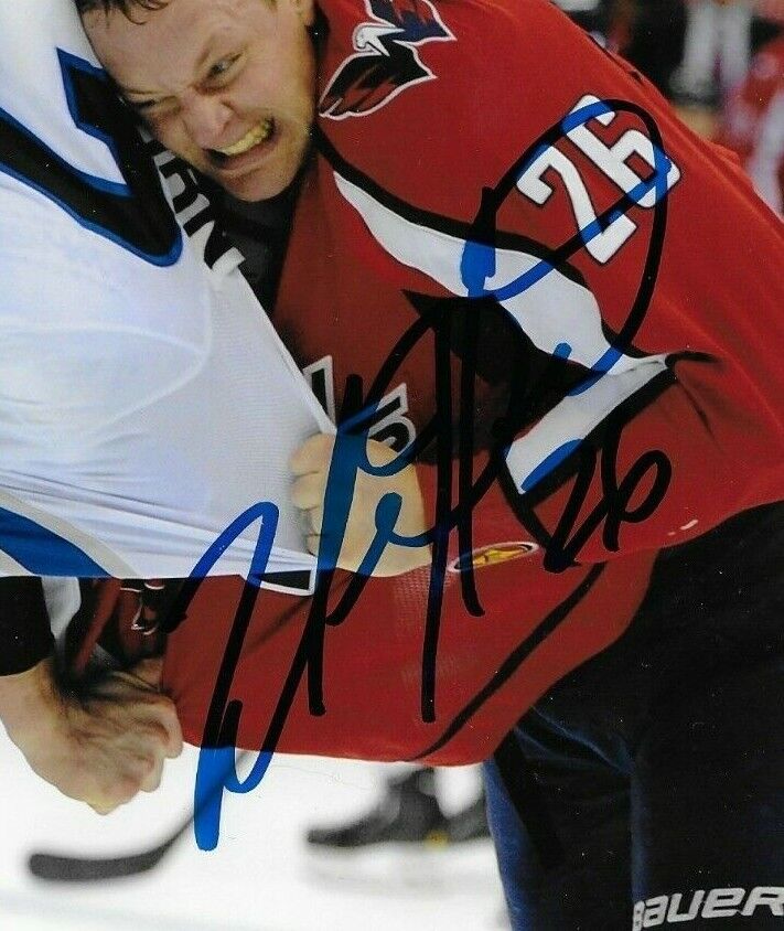 Auto. Washington Capitals Matt Hendricks 8x10 Photo Original w Mason Appleton