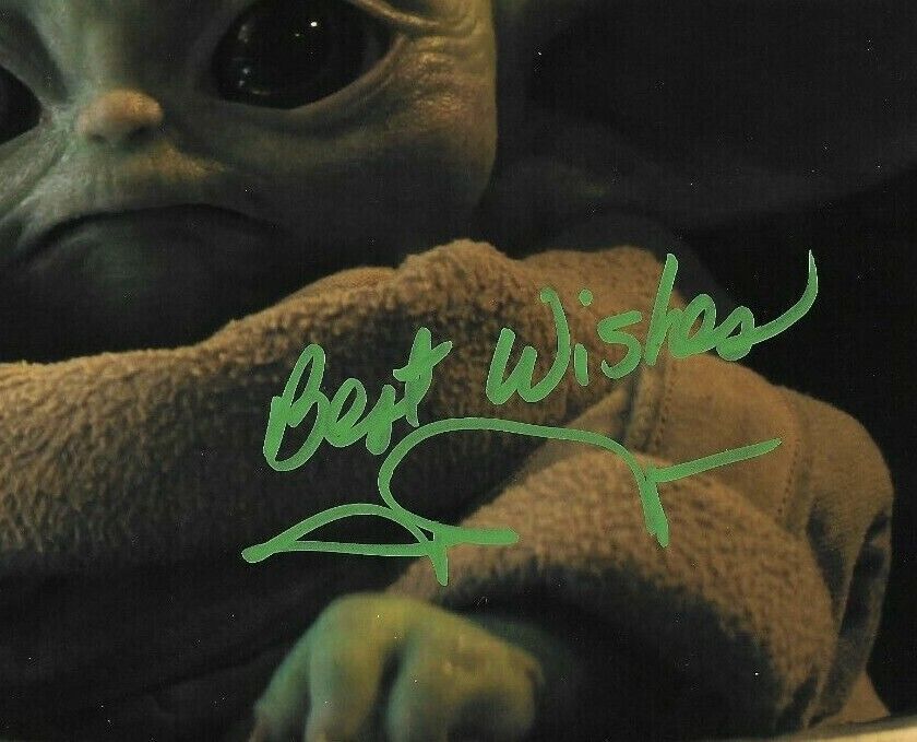 Autographed John Rosengrant signed Star Wars baby Yoda 8x10 photo JSA certified