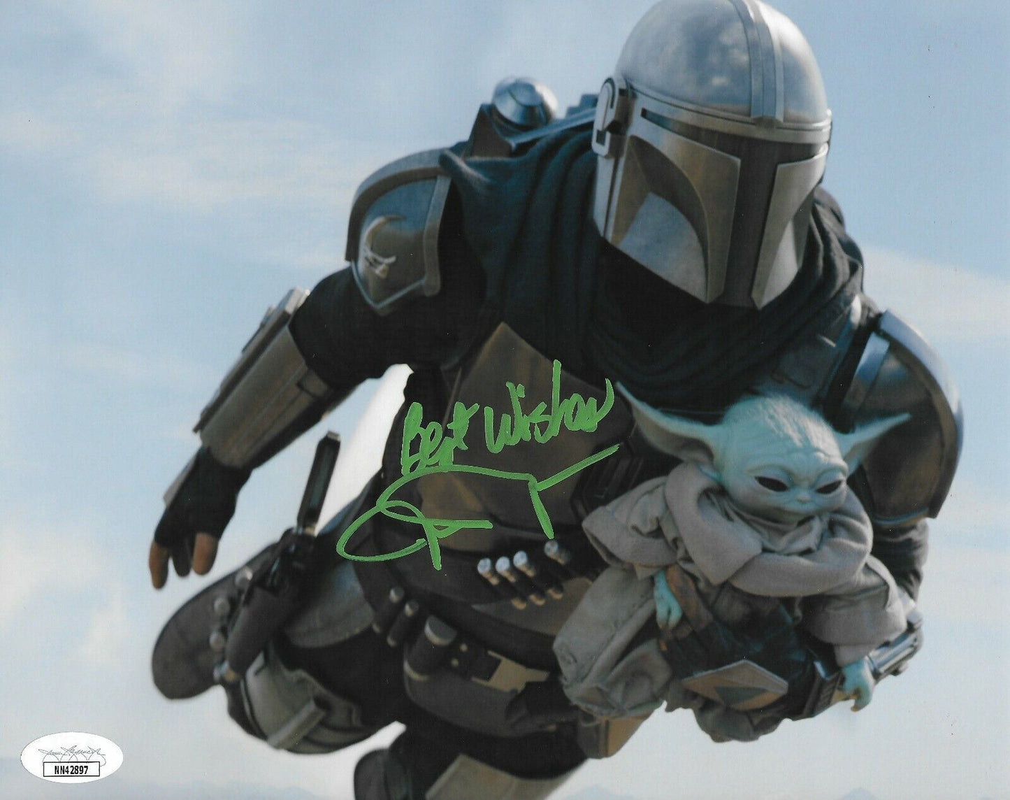 Autographed John Rosengrant signed Star Wars baby Yoda 8x10 photo JSA cert 4