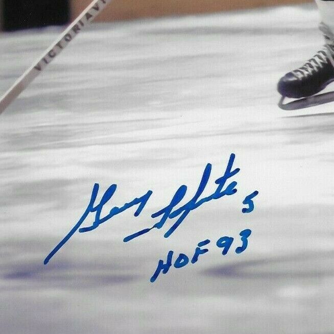 Auto. Montreal Canadiens Guy Lapointe 8x10 w Hall Of Fame Inscription #4 w JSA