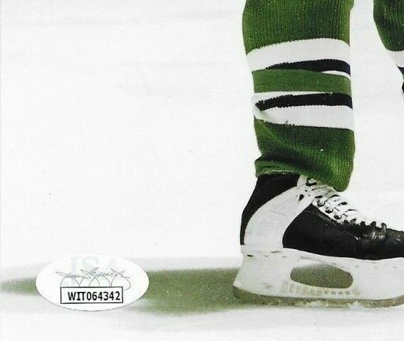 Auto. Hartford Whalers Patrick Poulin 8x10 #5 Inscribed 1st Round Pick w JSA