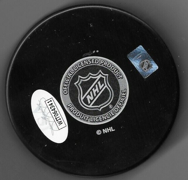 Autographed Patrick Poulin Montreal Canadiens Puck with JSA Authentication