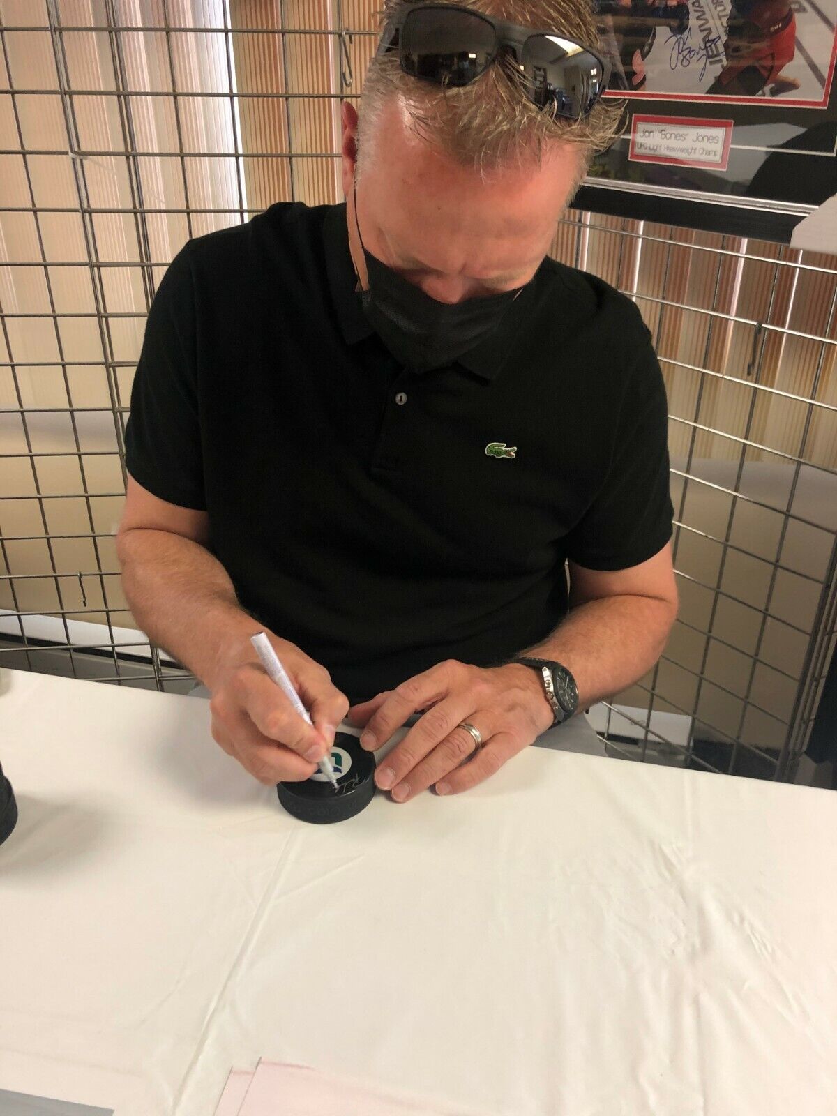 Autographed Patrick Poulin Montreal Canadiens Puck with JSA Authentication
