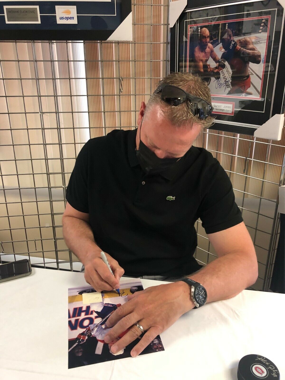 Autographed Patrick Poulin Montreal Canadiens Puck with JSA Authentication