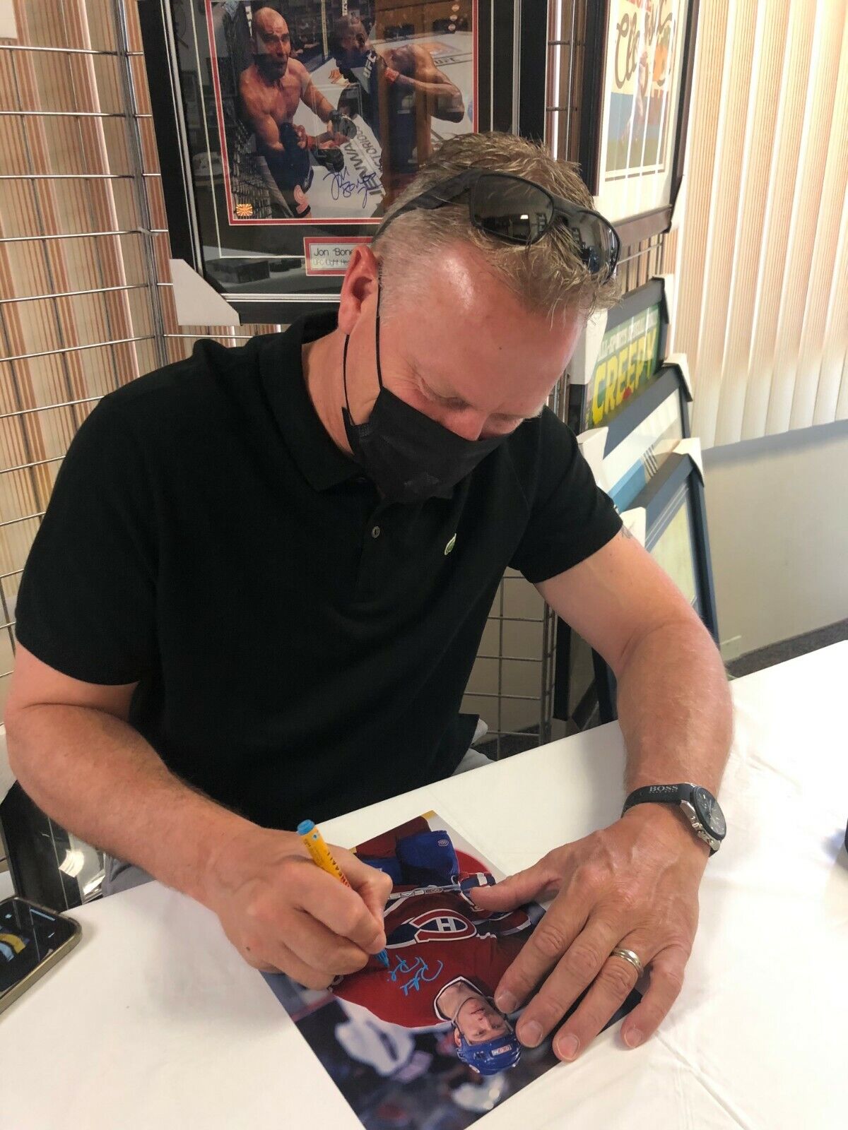 Autographed Patrick Poulin Montreal Canadiens Puck with JSA Authentication