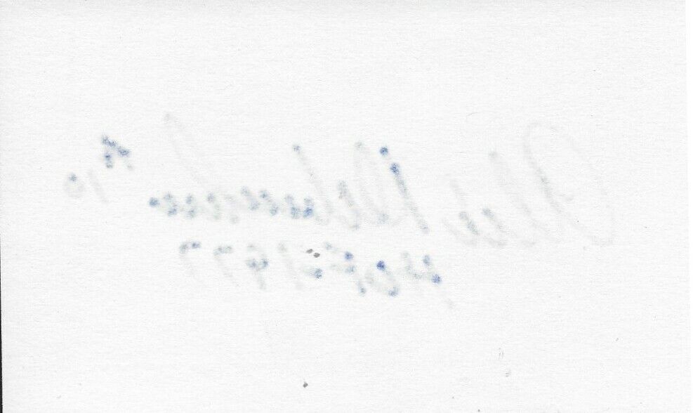 Auto. Hall of Famer Detroit Red Wings Alex Delvecchio Signed 3x5 Index Card
