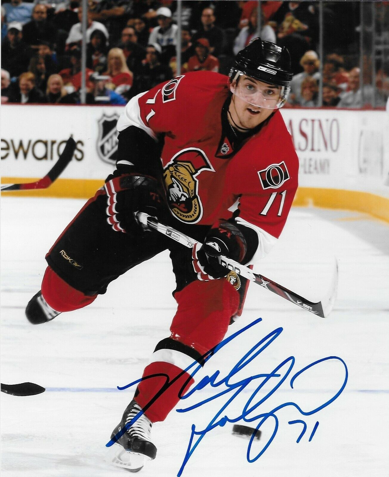 Autographed Ottawa Senators Nick Foligno 8x10 Photo Original