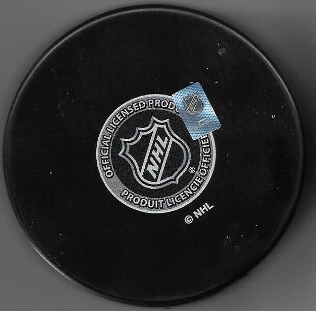 Auto. Montreal Canadiens Leon Rochefort Puck Original Inscribed 2 Cups 66-71