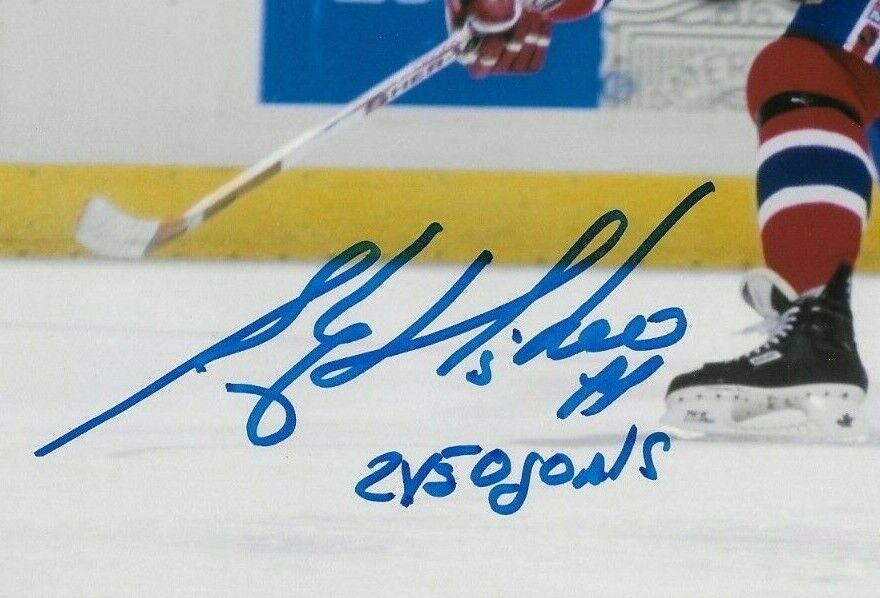 Auto Montreal Canadiens Stephane Richer 8x10 Photo #6 w Inscription 2 x 50 Goals