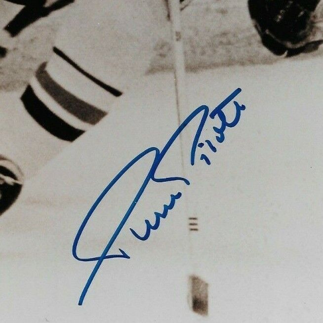 Autographed Chicago Blackhawks Hall of Famer Pierre Pilote 8x10 Photo 2 Original