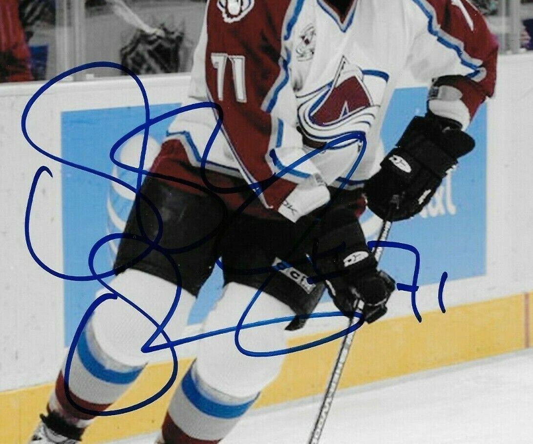 Photo 8x10 autographiée de Patrice Brisebois, Colorado Avalanche