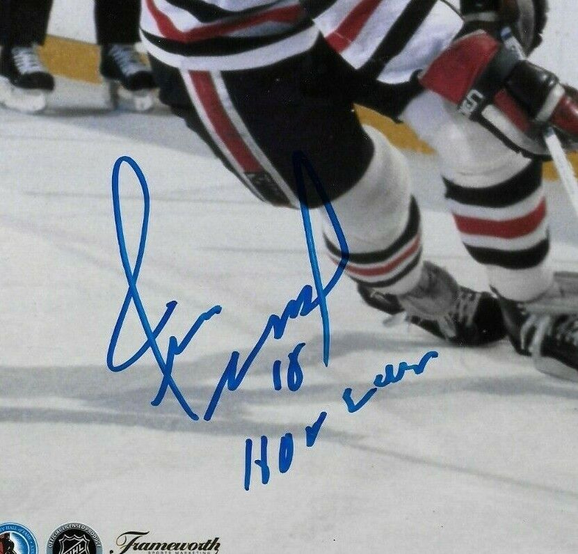 Autographed Chicago Blackhawks Hall of Famer Denis Savard 8x10 Photo #2 Original
