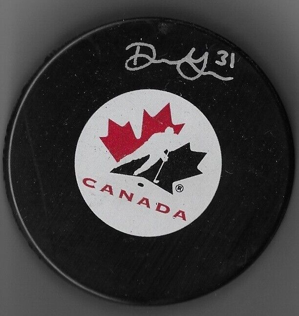 Auto. Team Canada Dylan Garand World Juniors New York Rangers Puck Original