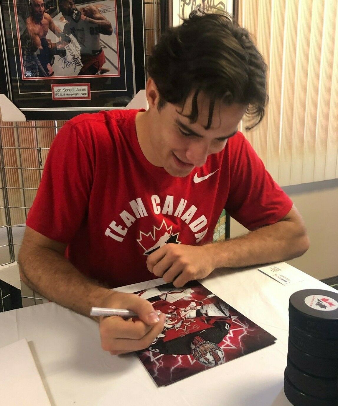 Auto. Team Canada Dylan Garand World Juniors New York Rangers Puck Original