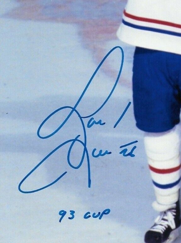 Photo autographiée n° 3 de Gary Leeman, Canadiens de Montréal, 8 x 10, avec inscription « 93 Cup »