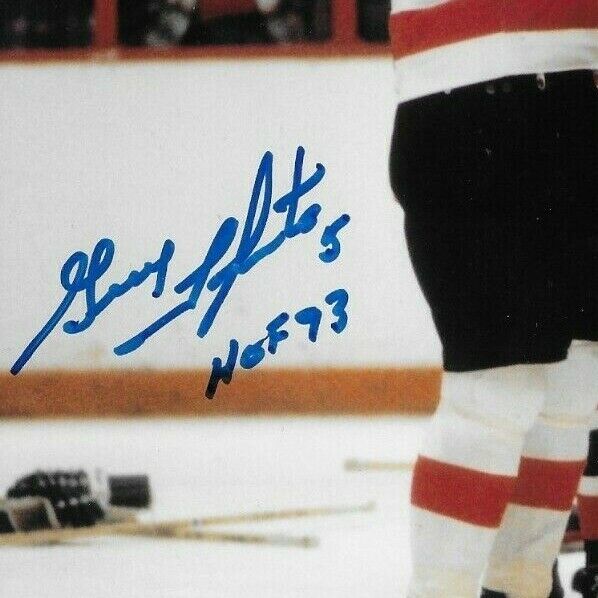 Autographed Montreal Canadiens Guy Lapointe 8x10 w Hall Of Fame Inscription # 9