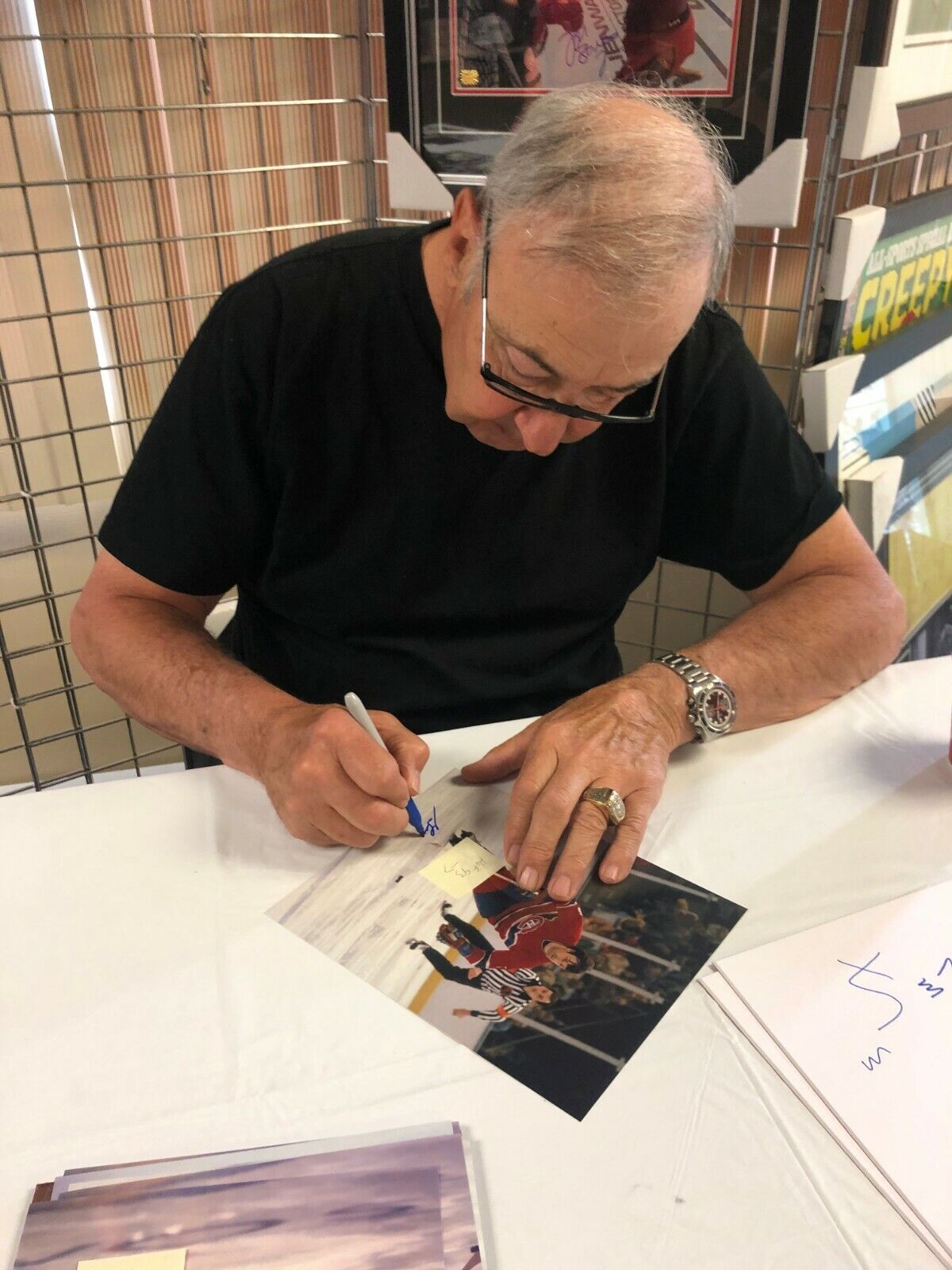 Autographed Montreal Canadiens Guy Lapointe 8x10 w Hall Of Fame Inscription # 9