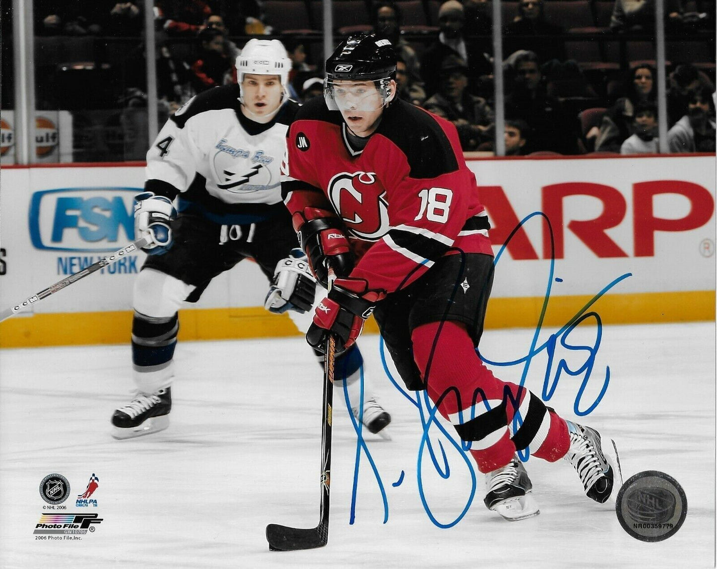 Autographed New Jersey Devils Sergei Brylin 8x10 Photo Original