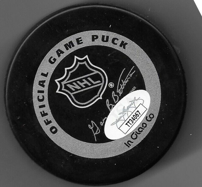 Auto. Montreal Canadiens Henri Richard Official Game Puck w JSA Authentication