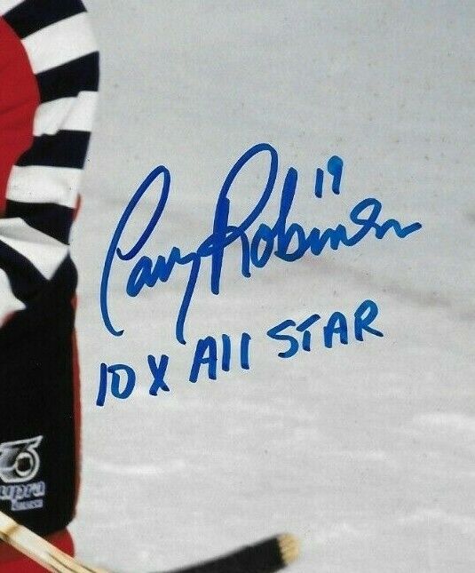 Auto Montreal Canadiens Larry Robinson NHL All Star 8x10 Photo 5 w 10 X All Star