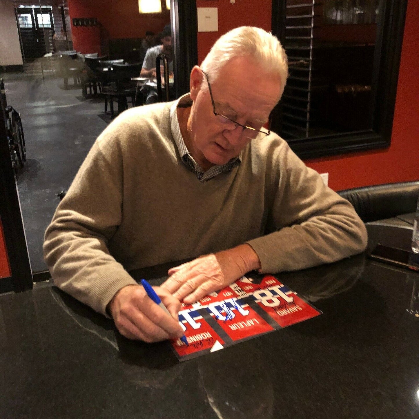 Auto Montreal Canadiens Larry Robinson NHL All Star 8x10 Photo 5 w 10 X All Star