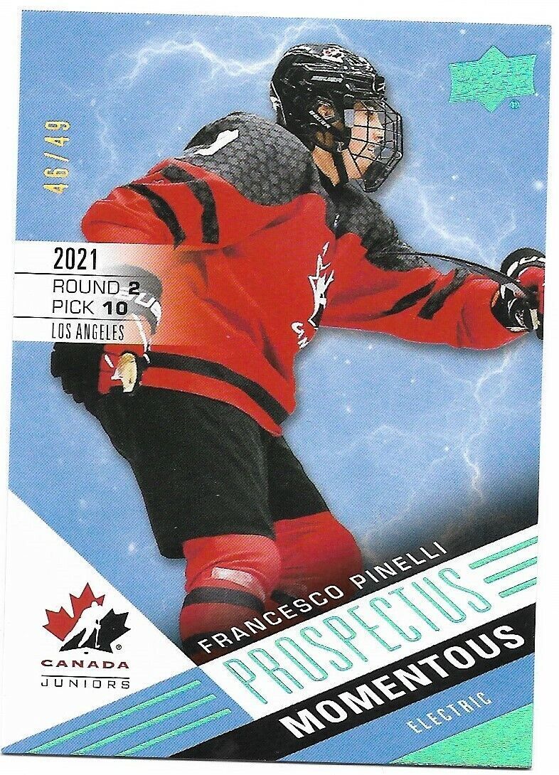 2021 Team Canada Francesco Pinelli Prospectus Momentous Electric blue 46/49
